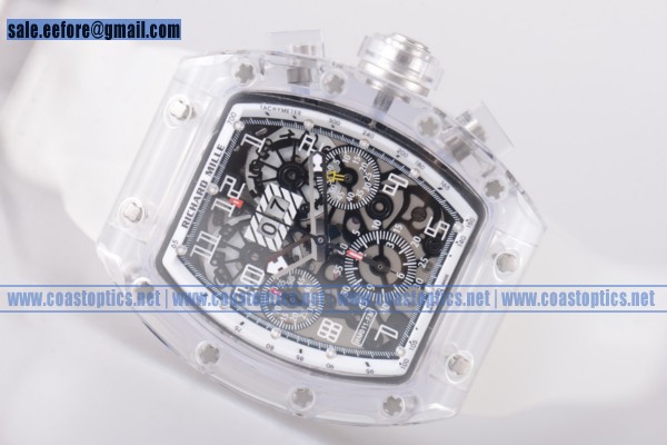 Richard Mille RM 011 Felipe Massa Flyback Watch Sapphire Crystal White Markers 1:1 Replica - Click Image to Close